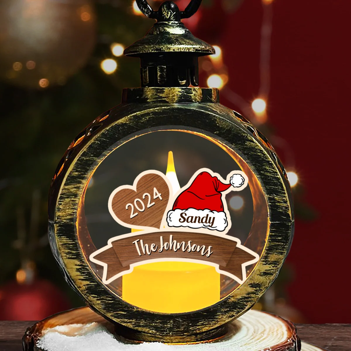 Our Christmas - Personalized Custom Christmas Lantern - Image 6