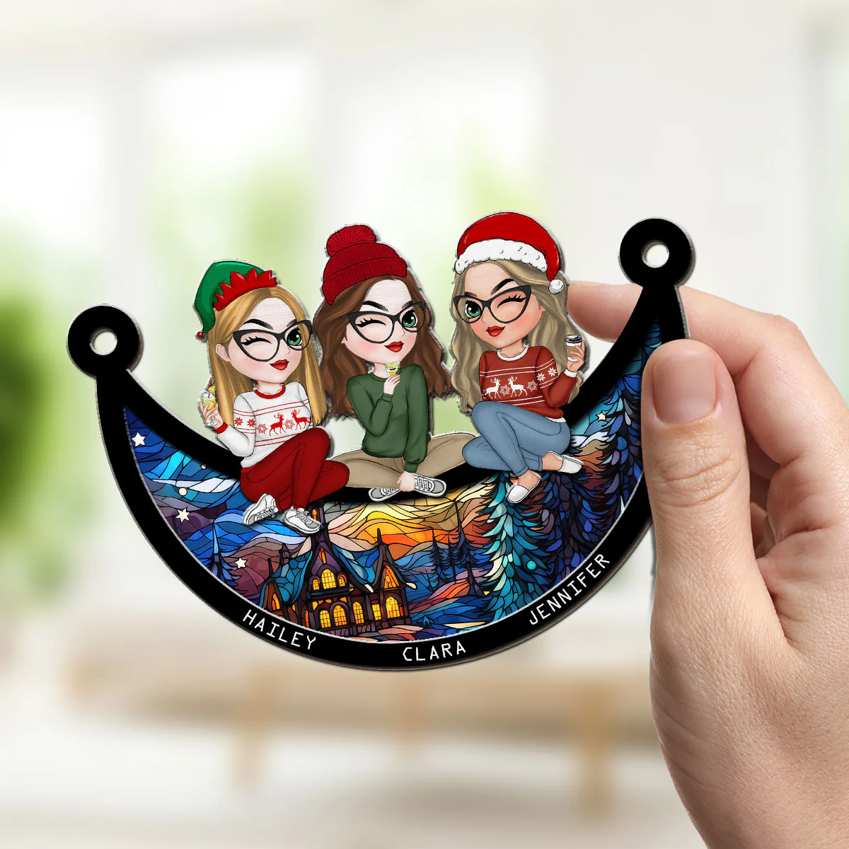 Our Christmas - Personalized Custom Suncatcher - Image 2