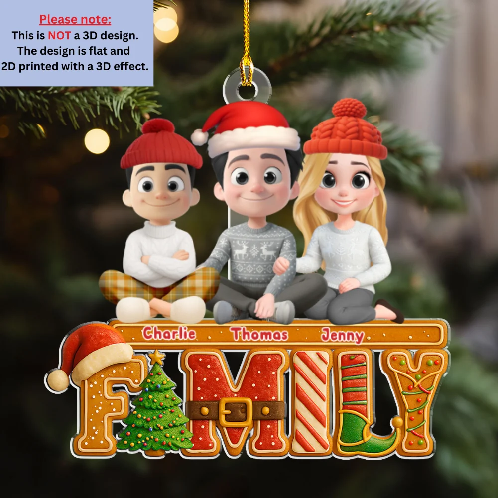 Our Christmas Story - Personalized Custom Acrylic Ornament - Image 7