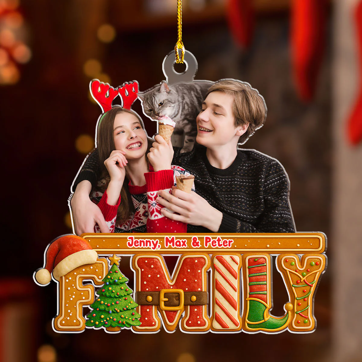 Our Christmas Story Photo - Personalized Custom Acrylic Ornament - Image 3