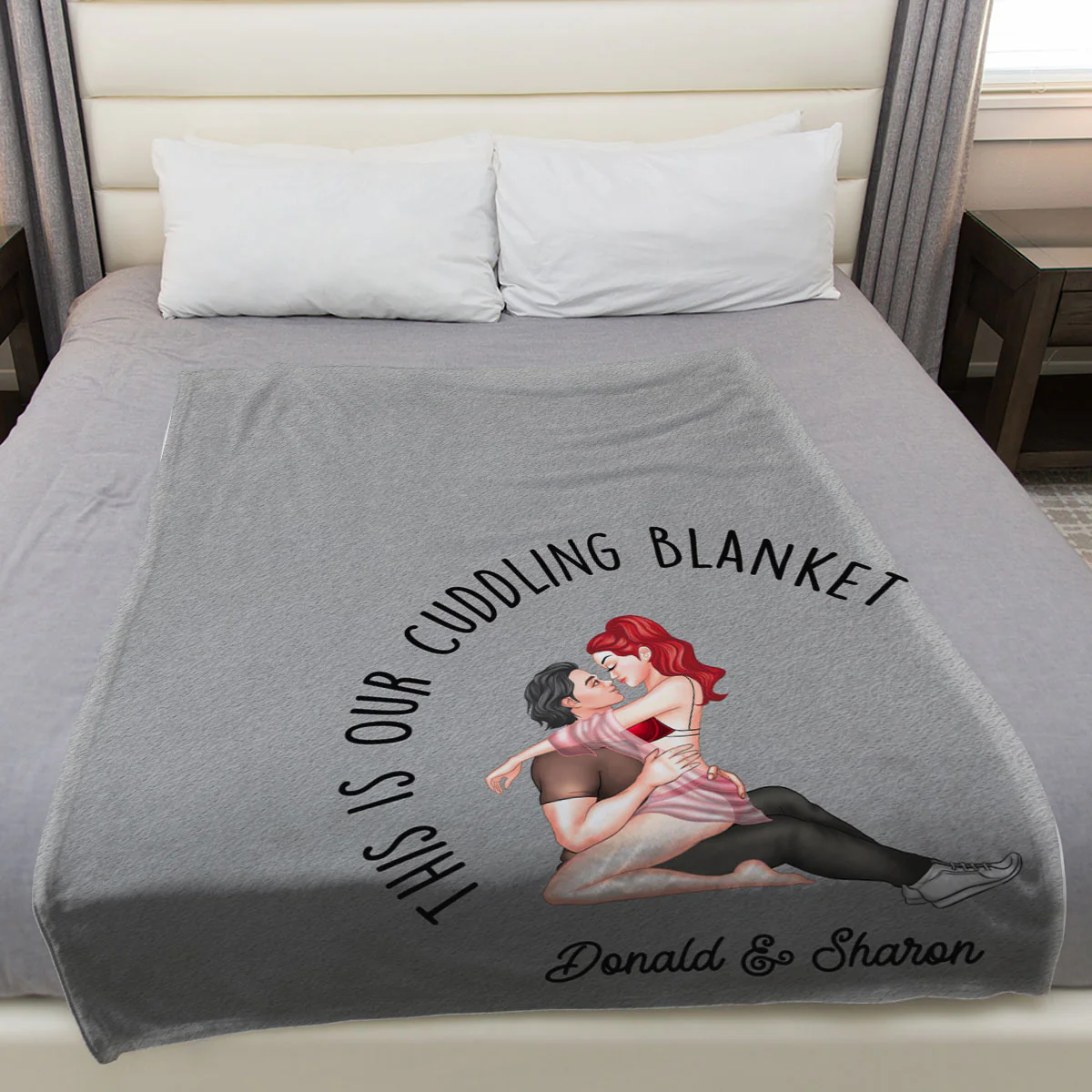 Our Cuddling Blanket - Personalized Custom Fleece Blanket - Image 3