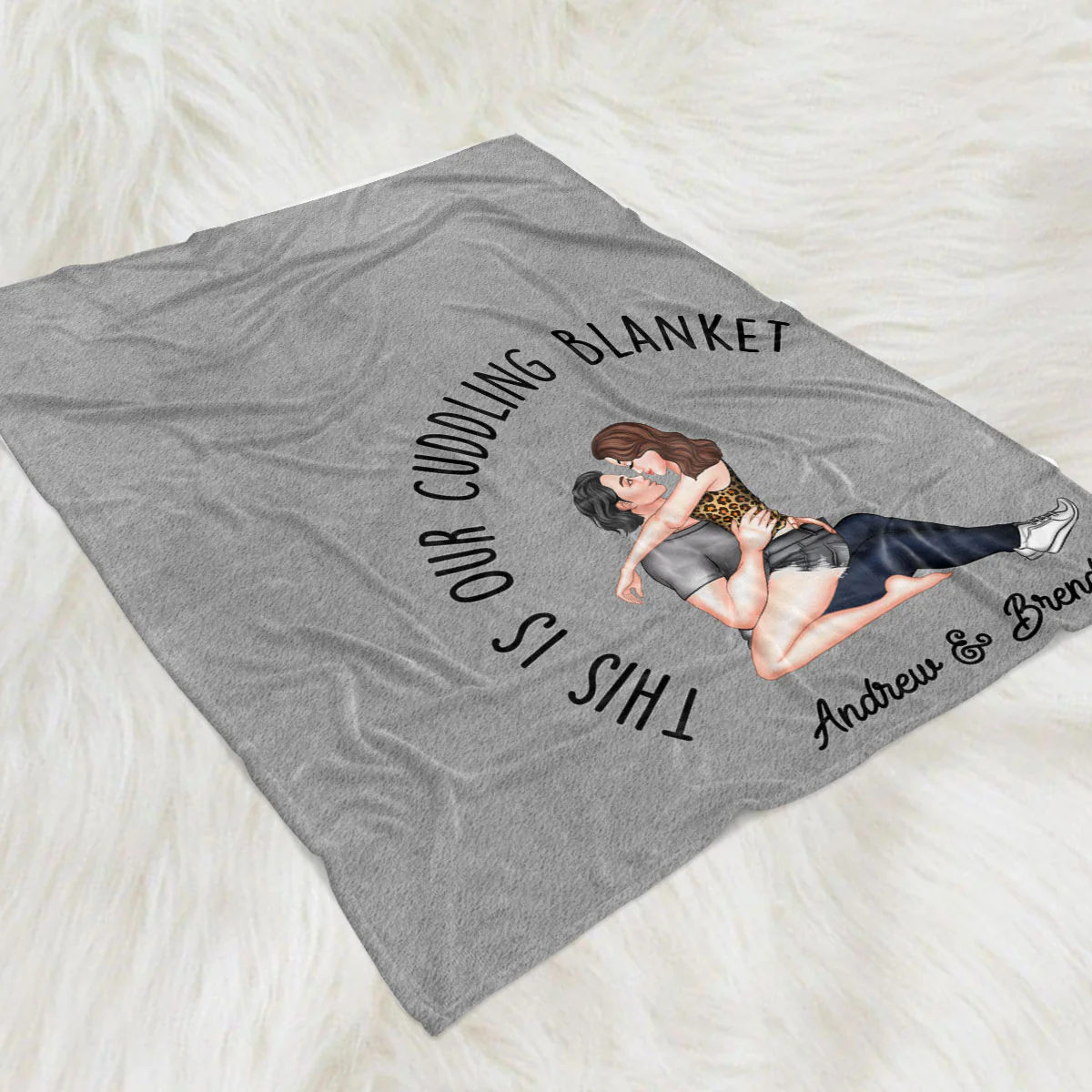 Our Cuddling Blanket - Personalized Custom Fleece Blanket - Image 4