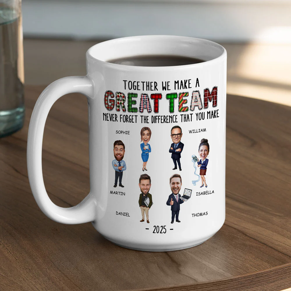 Our Dream Team - Personalized Custom Coffee Mug - Image 5