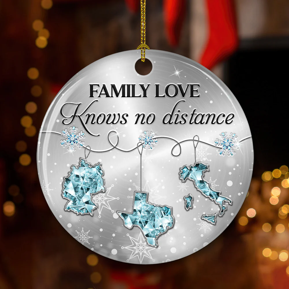 Our Family 2025 - Personalized Custom 3D Inflated Effect Ceramic Ornament