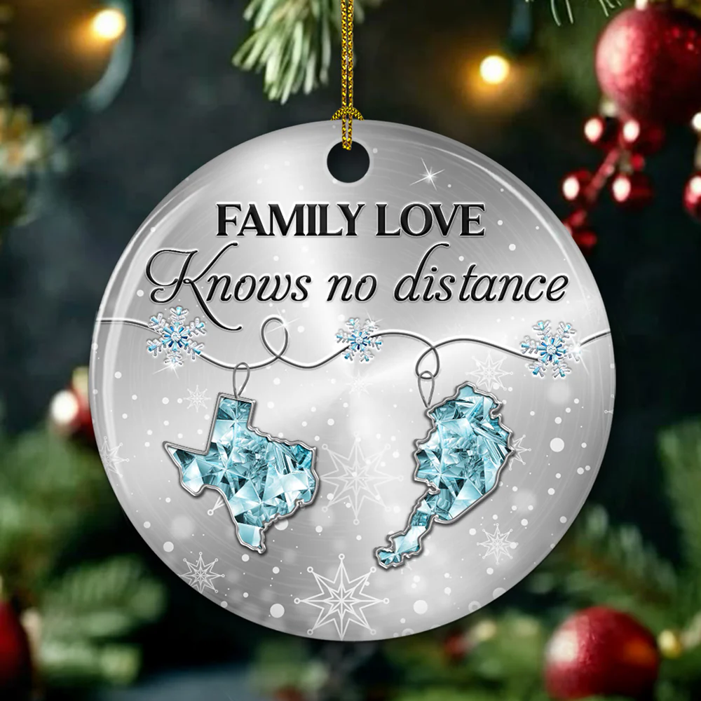Our Family 2025 - Personalized Custom 3D Inflated Effect Ceramic Ornament - Image 3