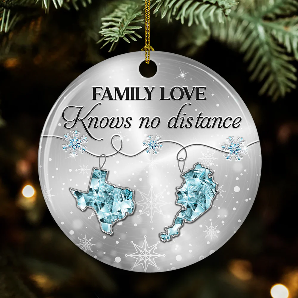 Our Family 2025 - Personalized Custom 3D Inflated Effect Ceramic Ornament - Image 4