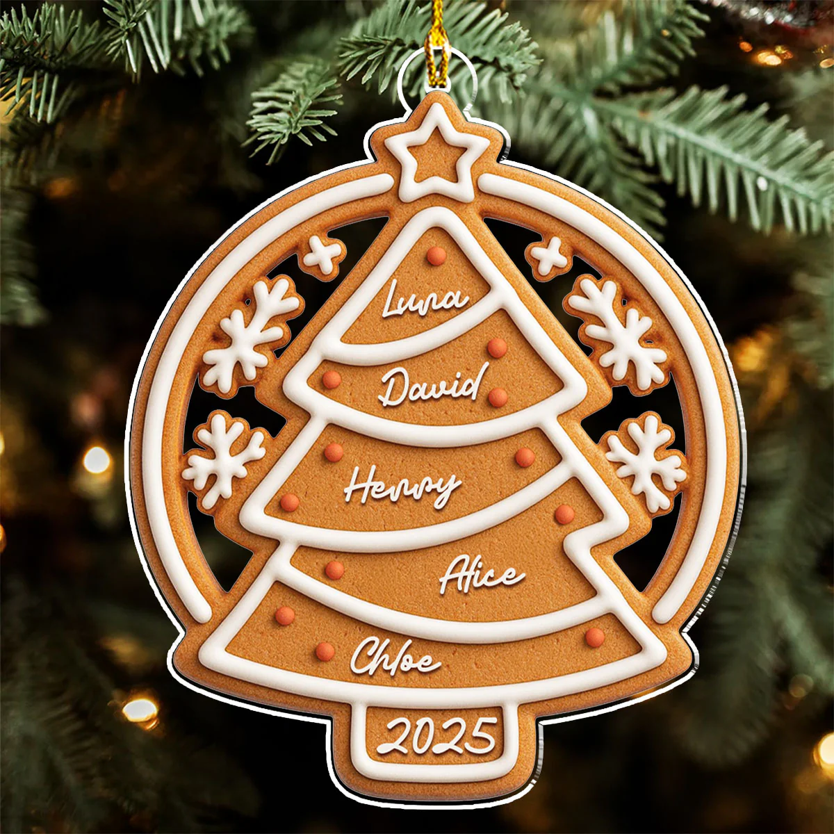 Our Family Cake - Personalized Custom Acrylic Ornament - Image 3