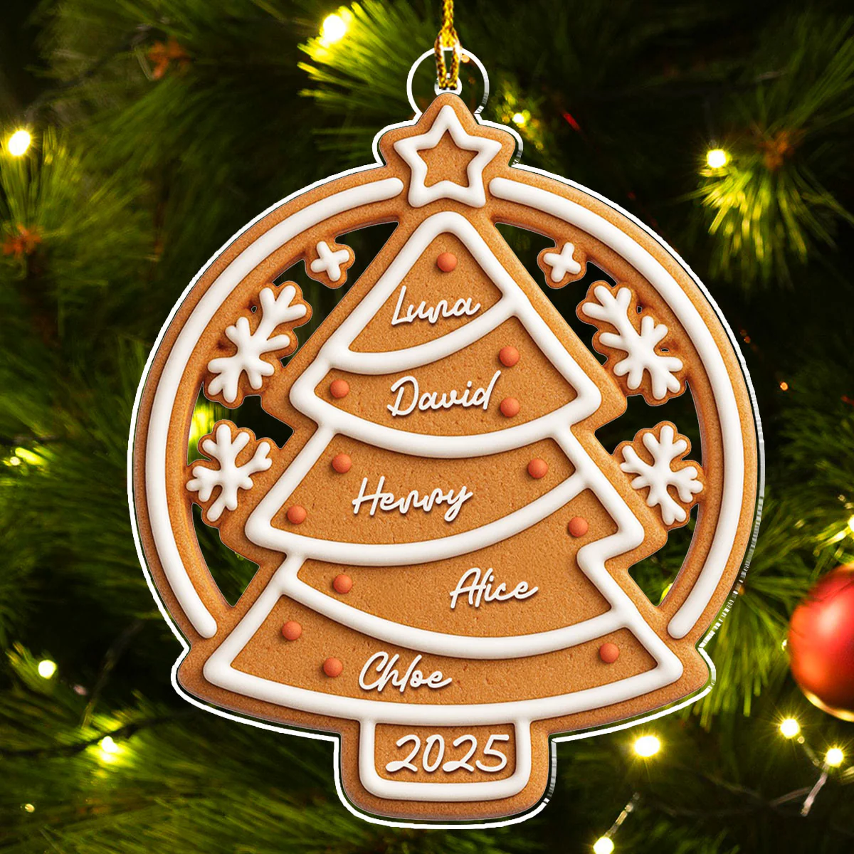 Our Family Cake - Personalized Custom Acrylic Ornament - Image 5