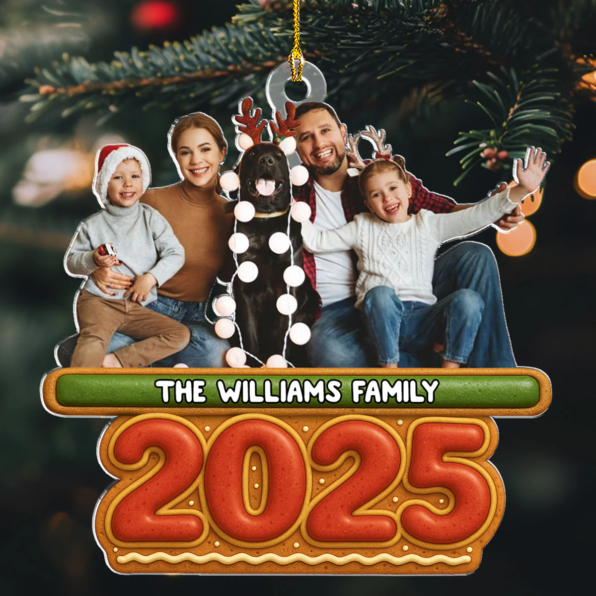 Our Family Cookies Photo - Personalized Custom Acrylic Ornament - Image 2