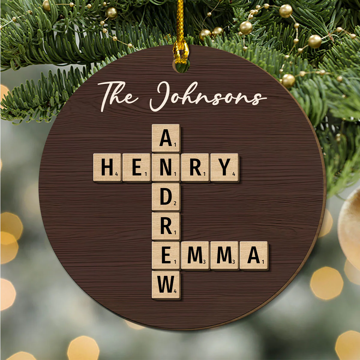 Our Family - Personalized Custom Freeshape 2-Layered Wood Ornament - Image 3
