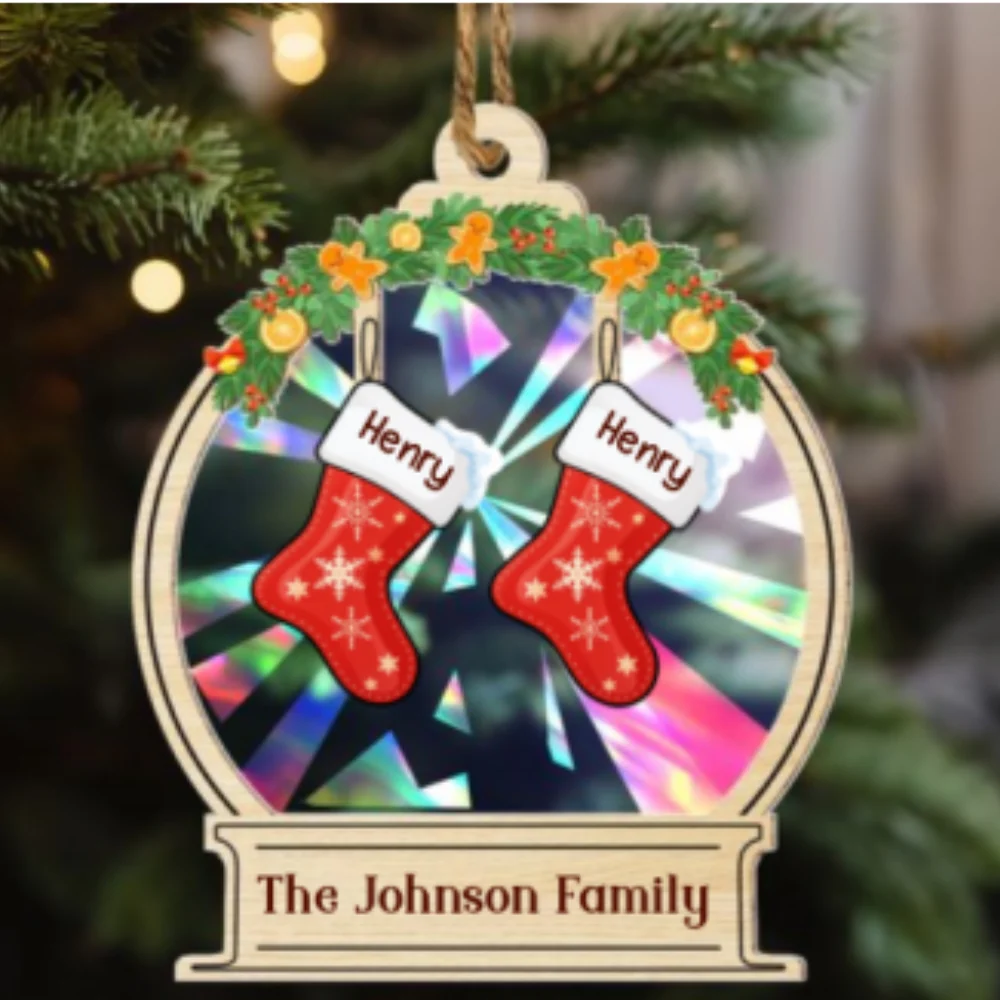Our Family - Personalized Custom Rainbow Ornament - Image 6