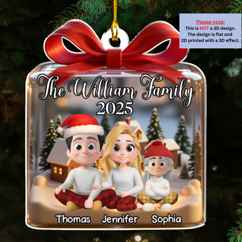 Our Family This Year - Personalized Custom Acrylic Ornament - Image 6