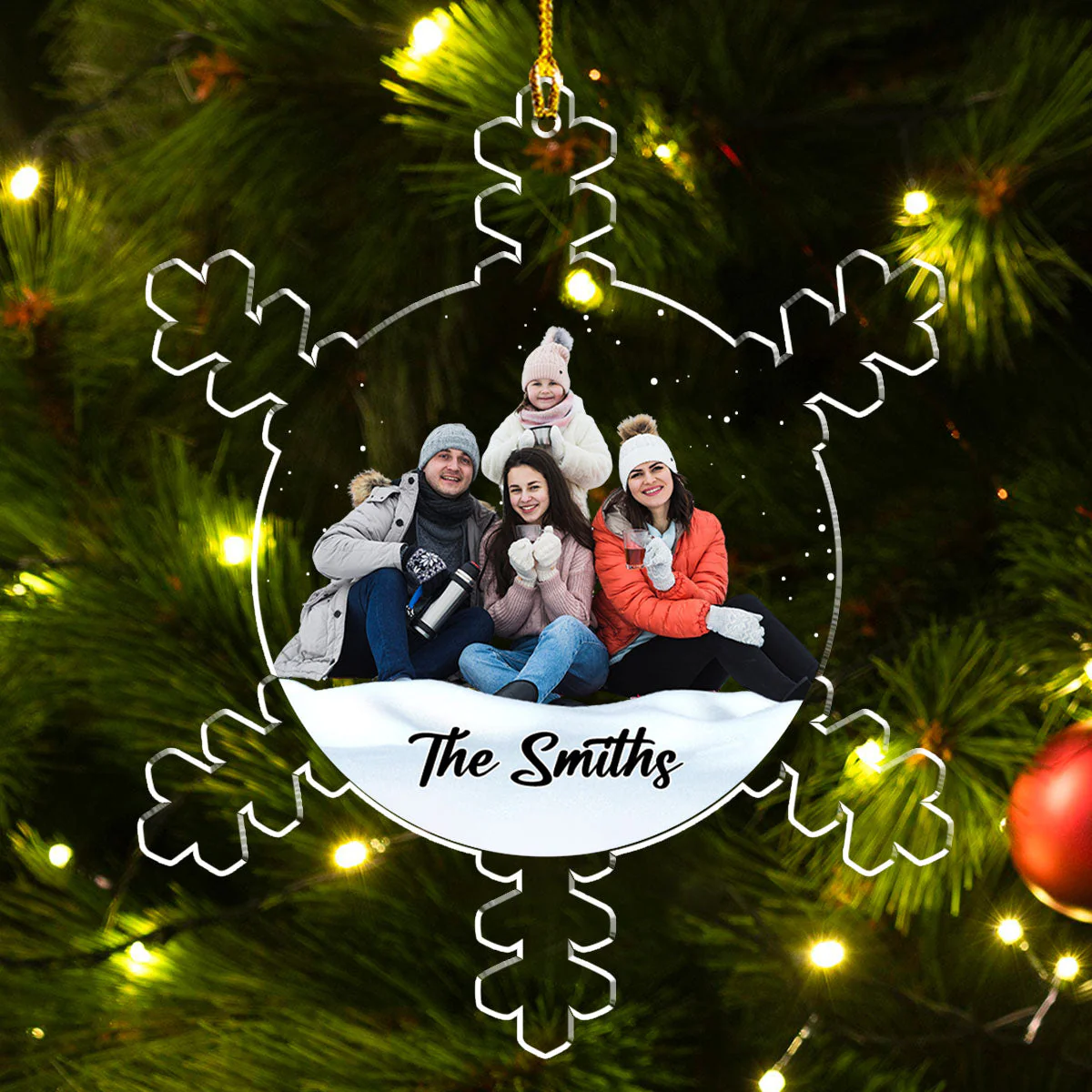 Our Family Version 2 - Personalized Custom Acrylic Ornament - Image 4