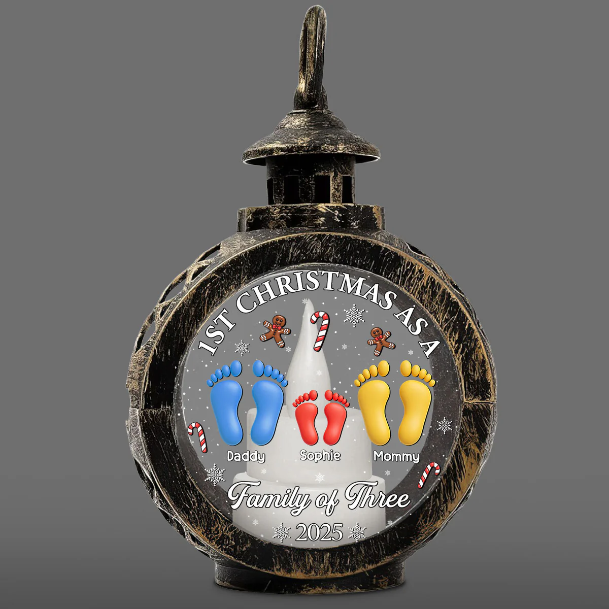 Our First Christmas - Personalized Custom Christmas Lantern - Image 4