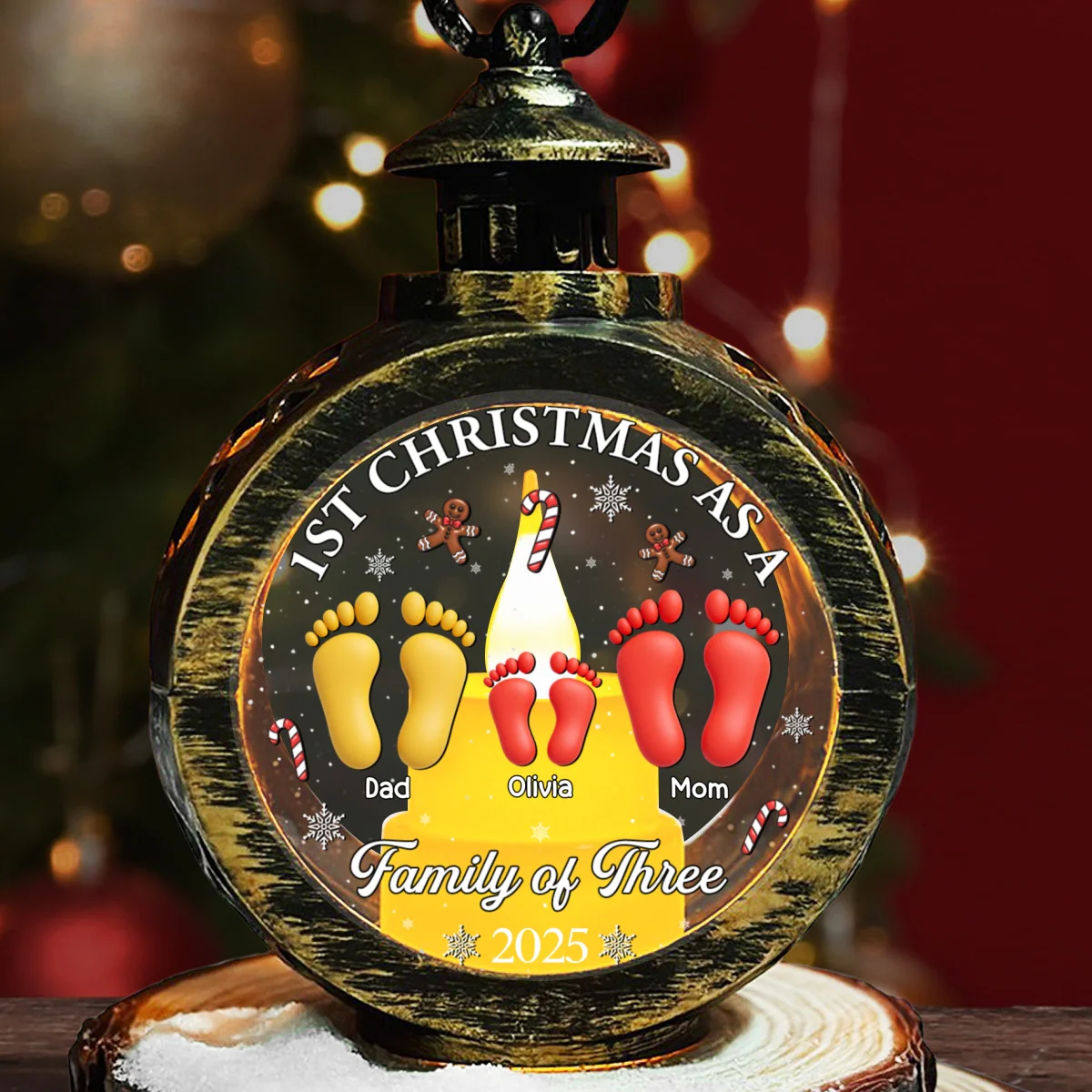 Our First Christmas - Personalized Custom Christmas Lantern - Image 9