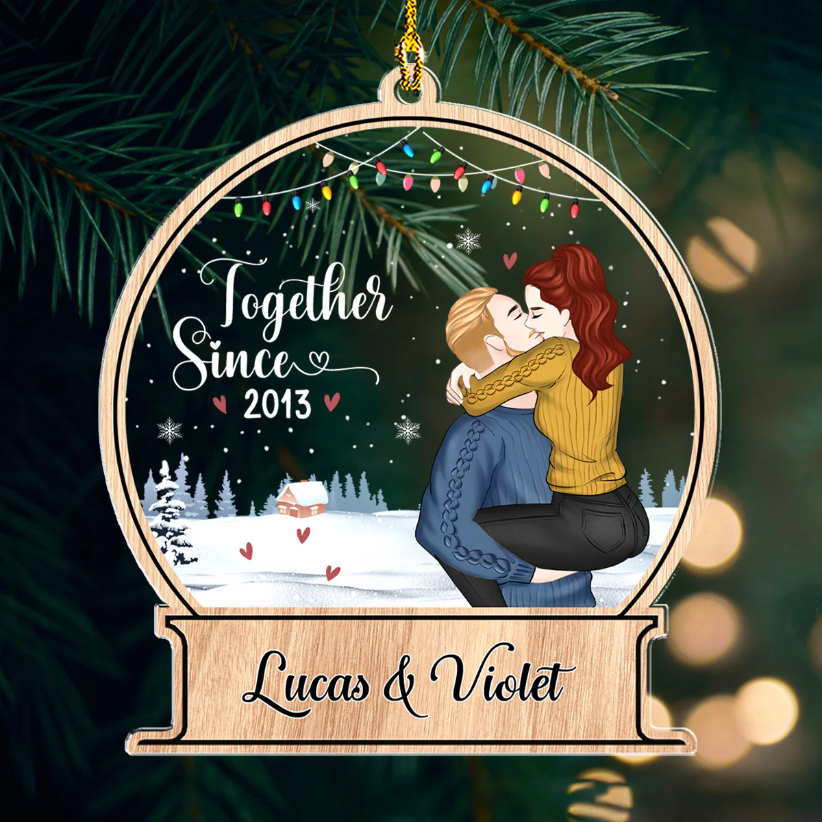 Our First Christmas Together - Personalized Custom Acrylic Ornament - Image 2