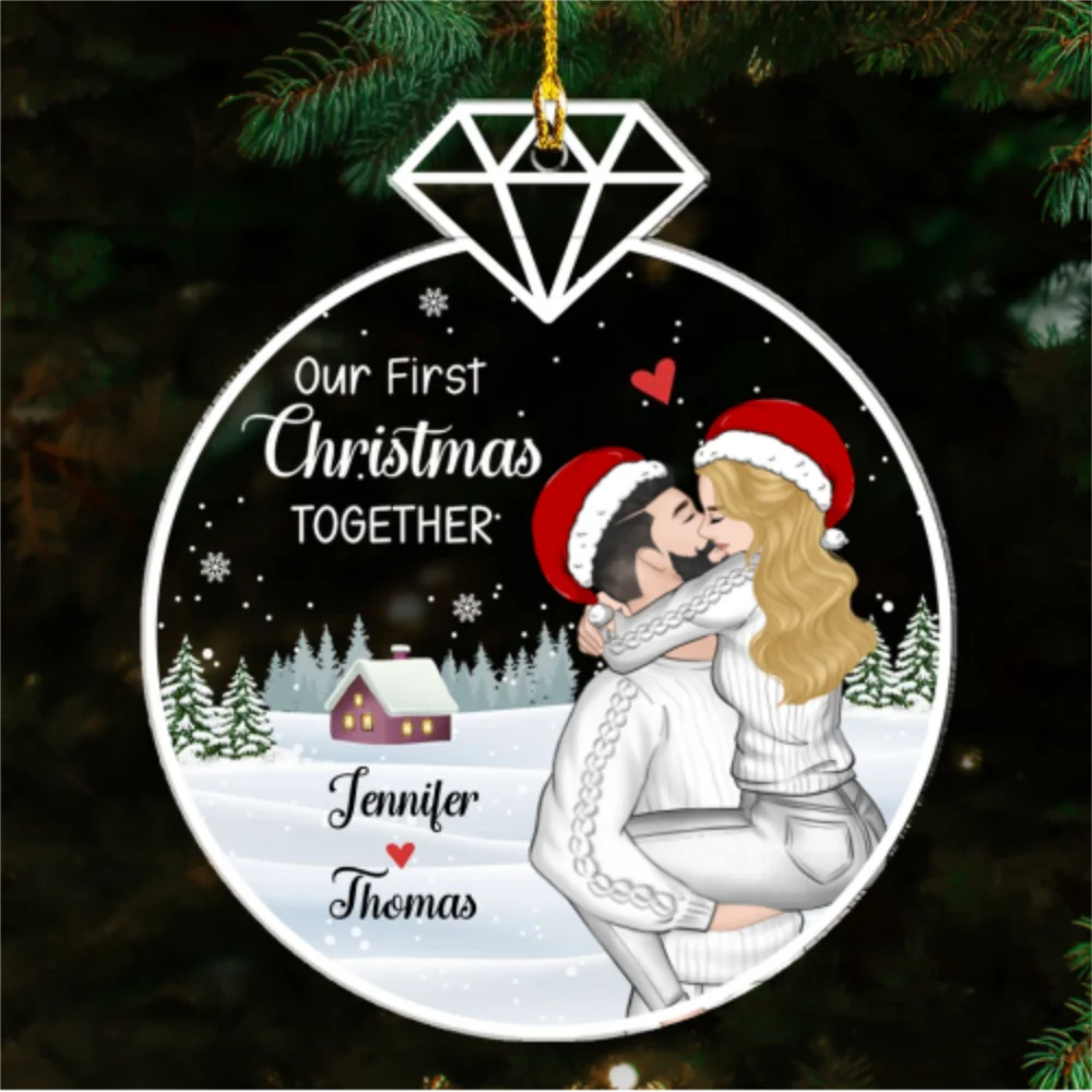 Our First Christmas Together - Personalized Custom Acrylic Ornament - Image 5