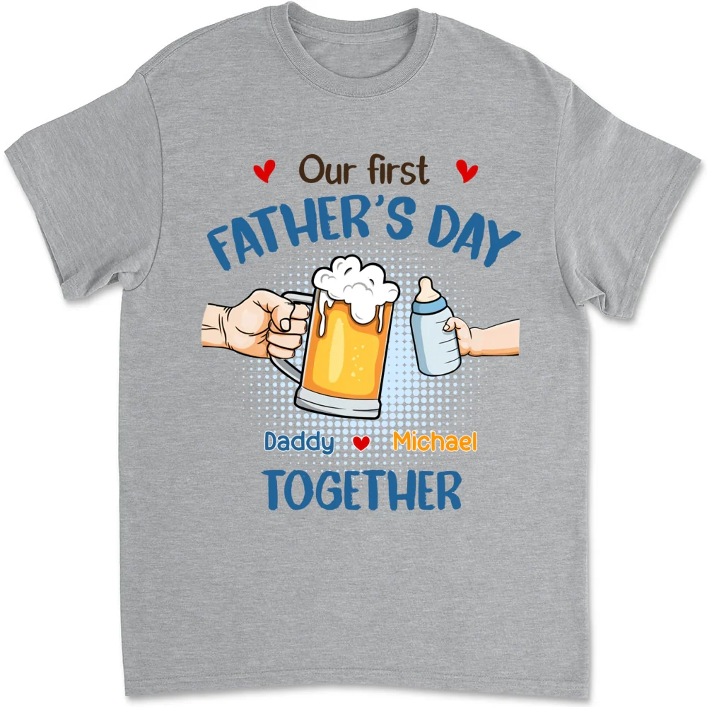 Our First Father Day Cheer - Personalized Custom Shirt - Image 5