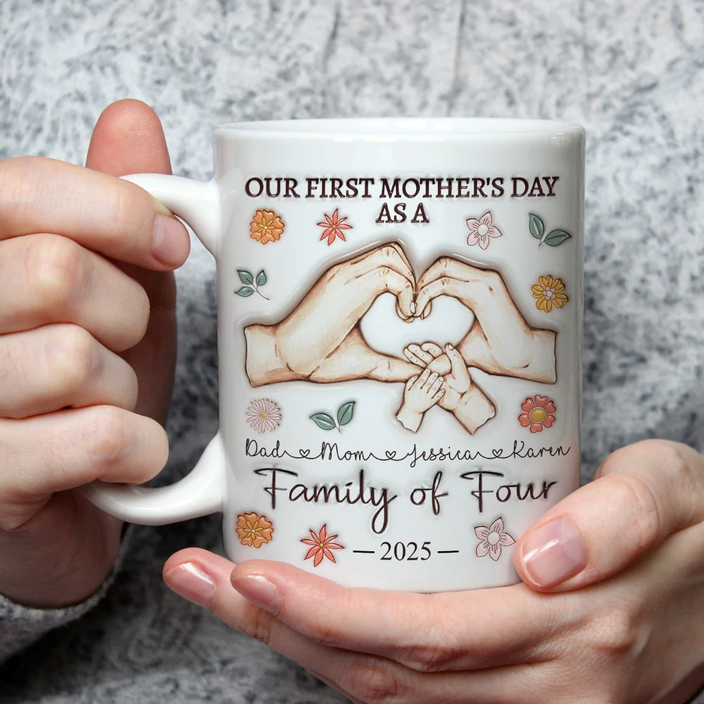 Our First Mother Day - Personalized Custom 3D Inflated Effect Mug - Image 3