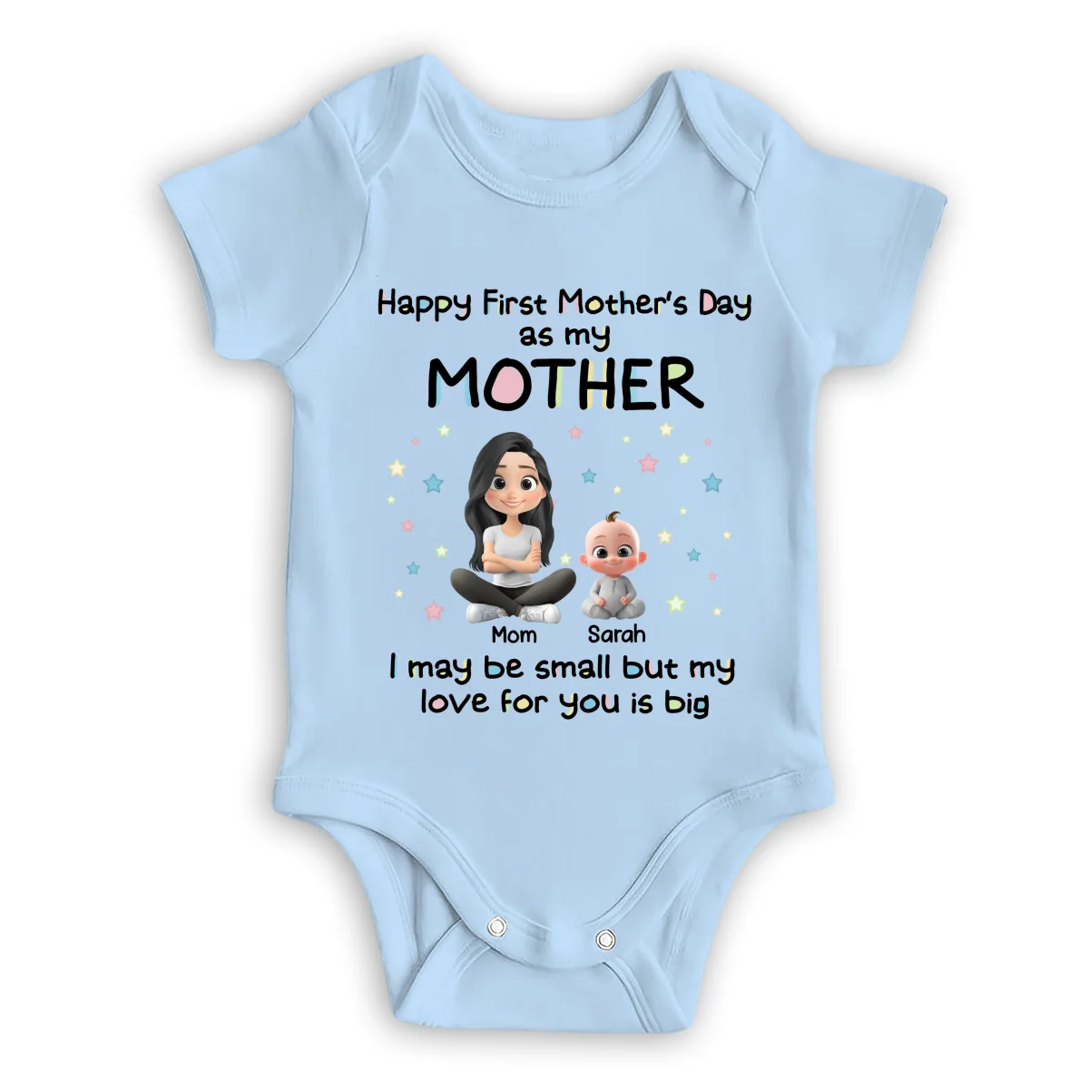 Our First Mother Day - Personalized Custom Baby Onesie - Image 10