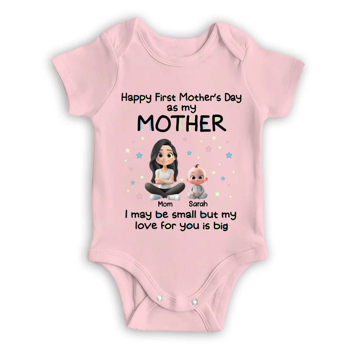 Our First Mother Day - Personalized Custom Baby Onesie - Image 11