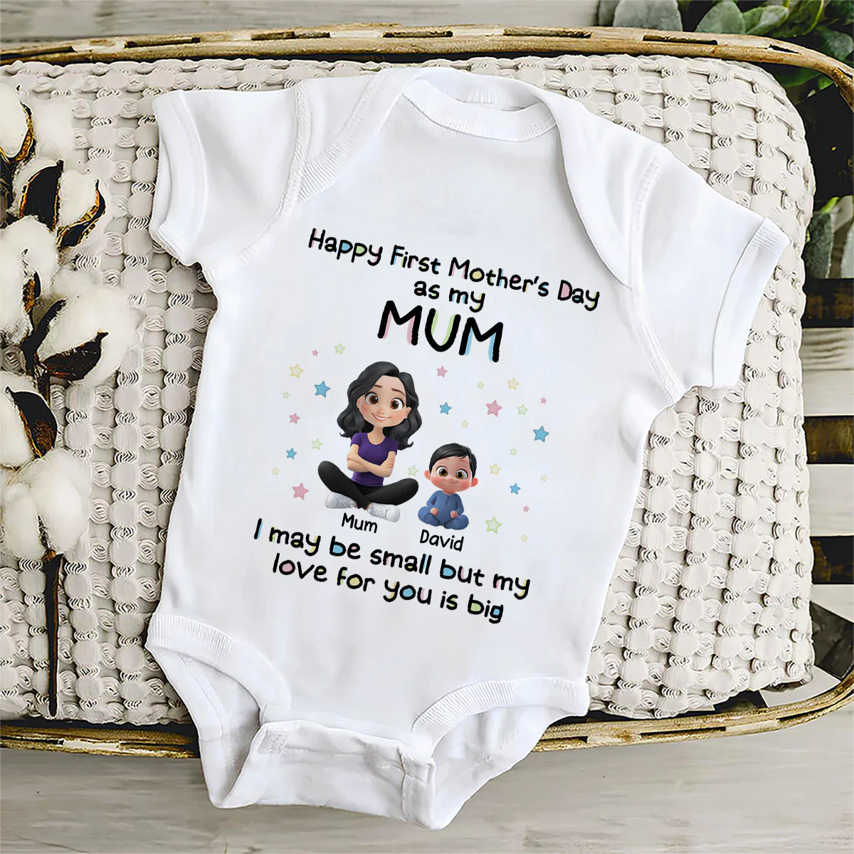 Our First Mother Day - Personalized Custom Baby Onesie - Image 5