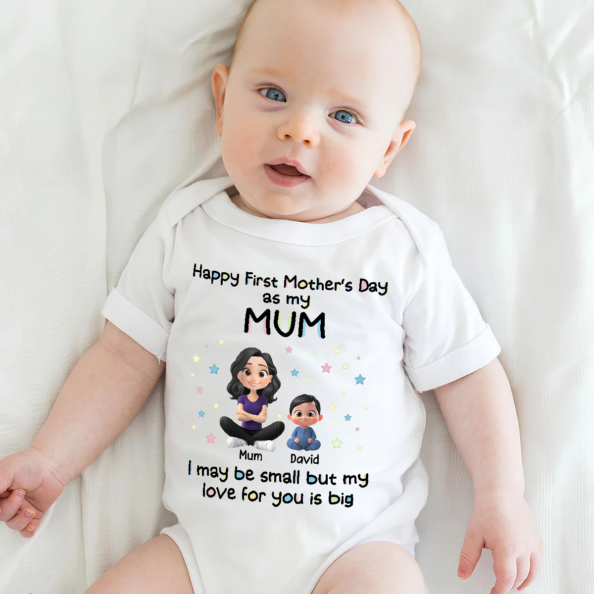 Our First Mother Day - Personalized Custom Baby Onesie - Image 6