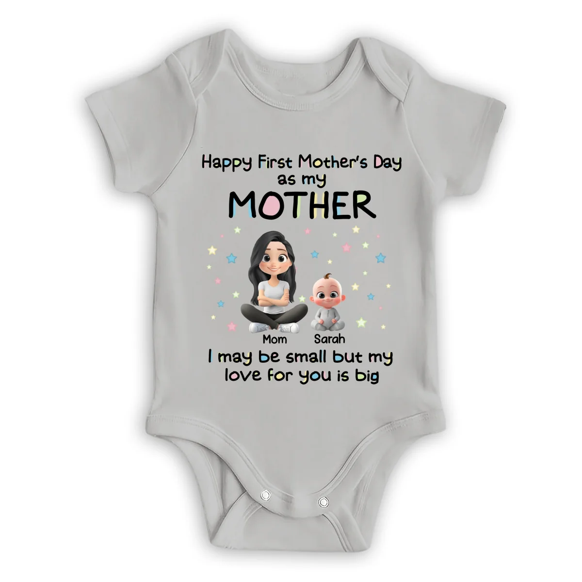 Our First Mother Day - Personalized Custom Baby Onesie - Image 9