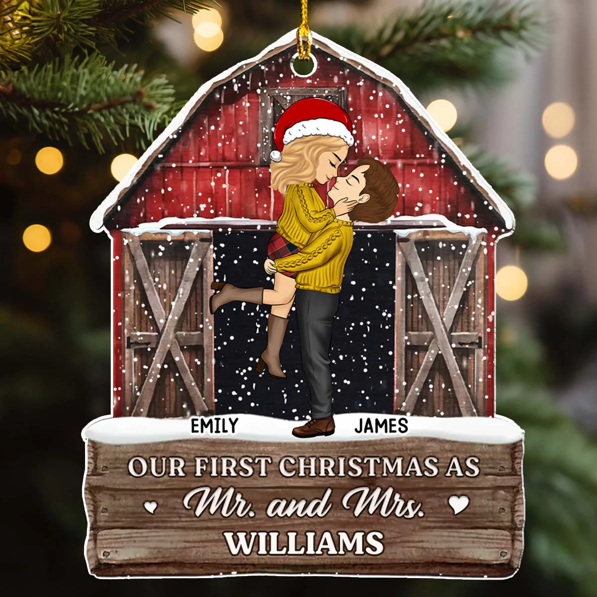 Our First Our Last - Personalized Custom Acrylic Ornament - Image 2