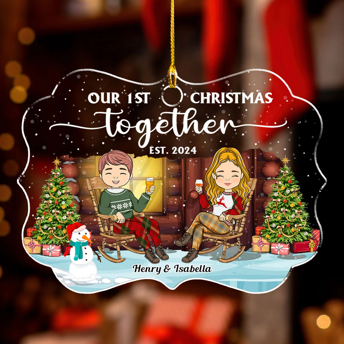 Our First - Personalized Custom Acrylic Ornament - Image 2