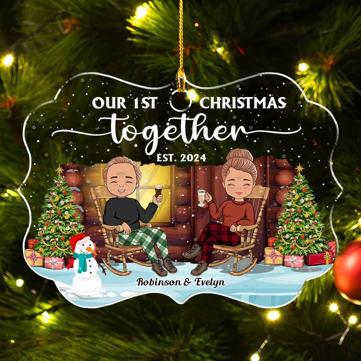 Our First - Personalized Custom Acrylic Ornament - Image 5