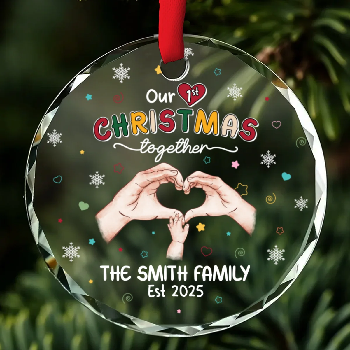 Our First Season - Personalized Custom Glass Ornament - Image 7