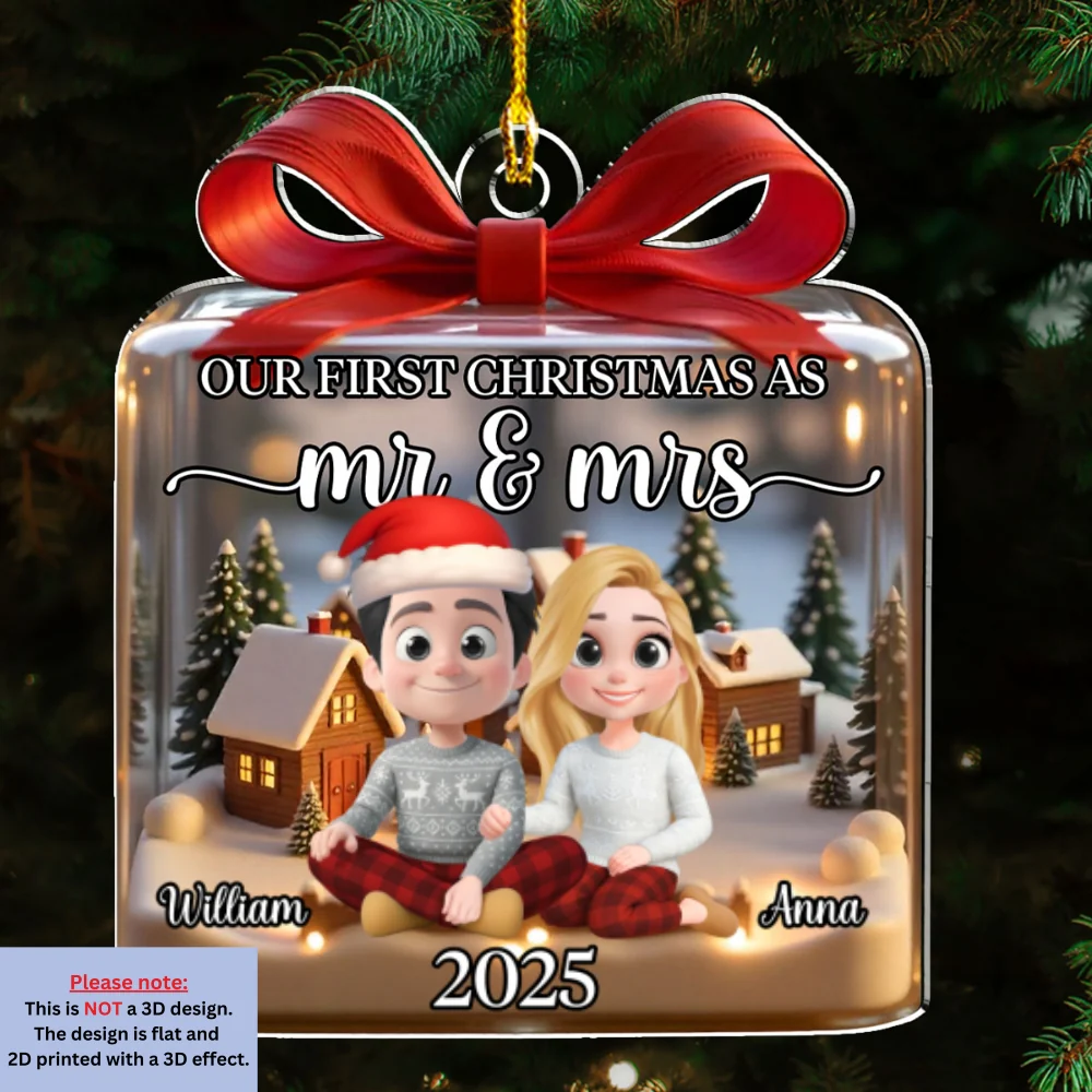 Our First Time Together - Personalized Custom 3D Effect Acrylic Ornament - Image 6