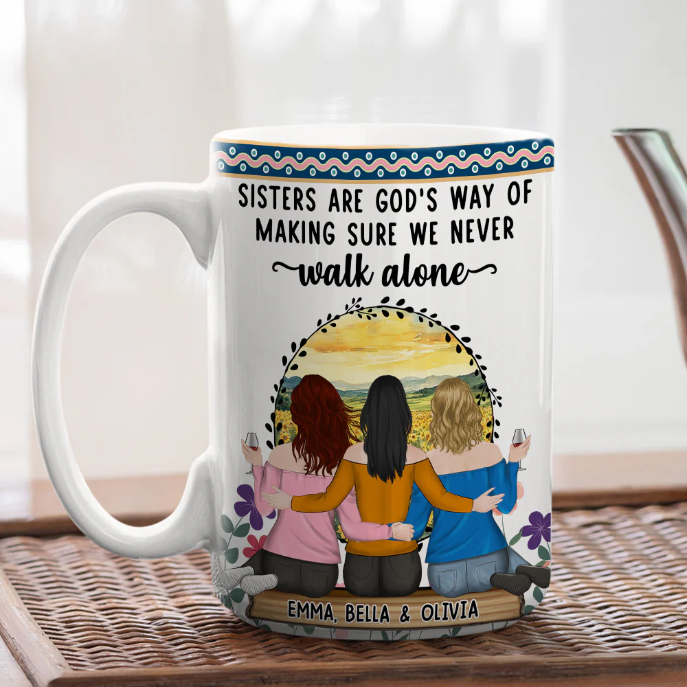 Our Friendship Is A Treasure I Cherish - Personalized Custom Coffee Mug - Image 2