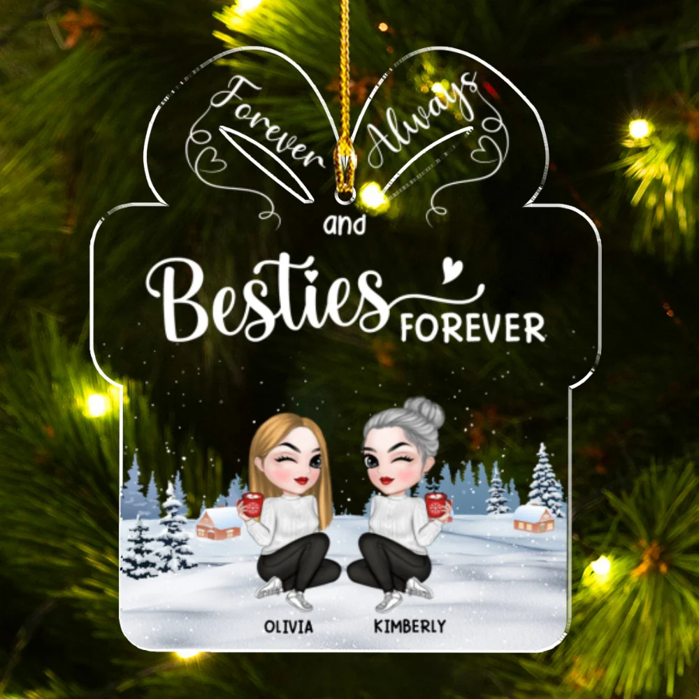 Our Friendship Is A True Blessing To Me - Personalized Custom Acrylic Ornament - Image 5
