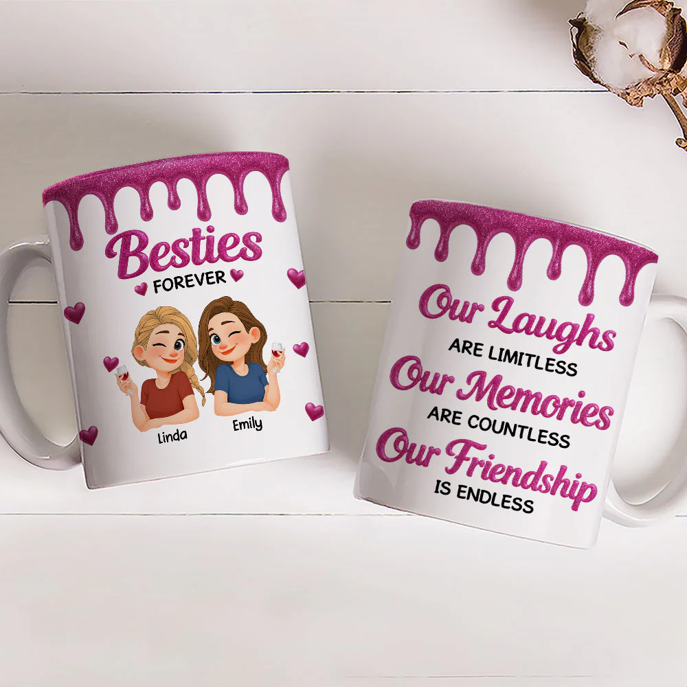 Our Friendship Is Endless - Personalized Custom Coffee Mug - Image 2
