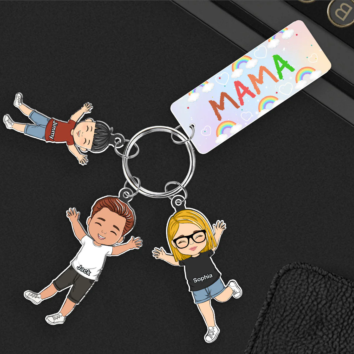 Our Grandkids - Personalized Acrylic Tag Keychain - Image 5