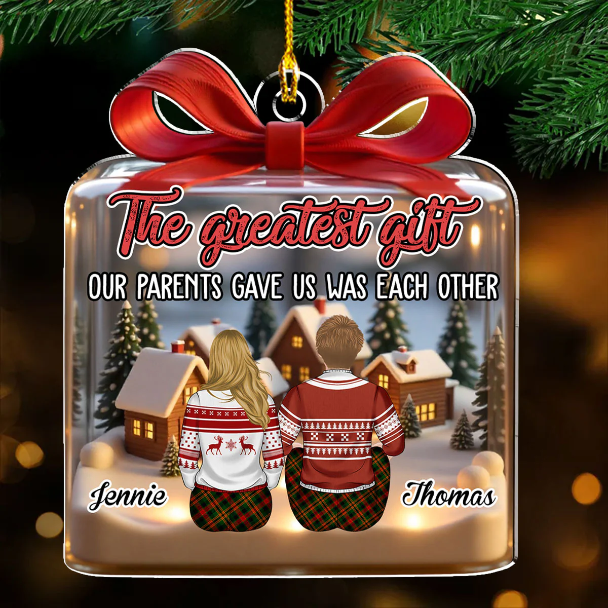 Our Greatest Gift - Personalized Custom Acrylic Ornament - Image 2