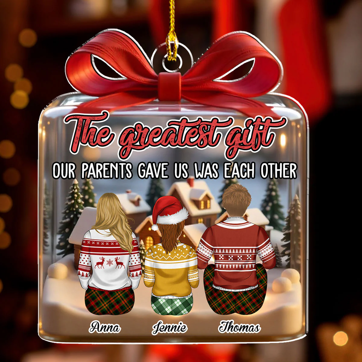 Our Greatest Gift - Personalized Custom Acrylic Ornament - Image 3