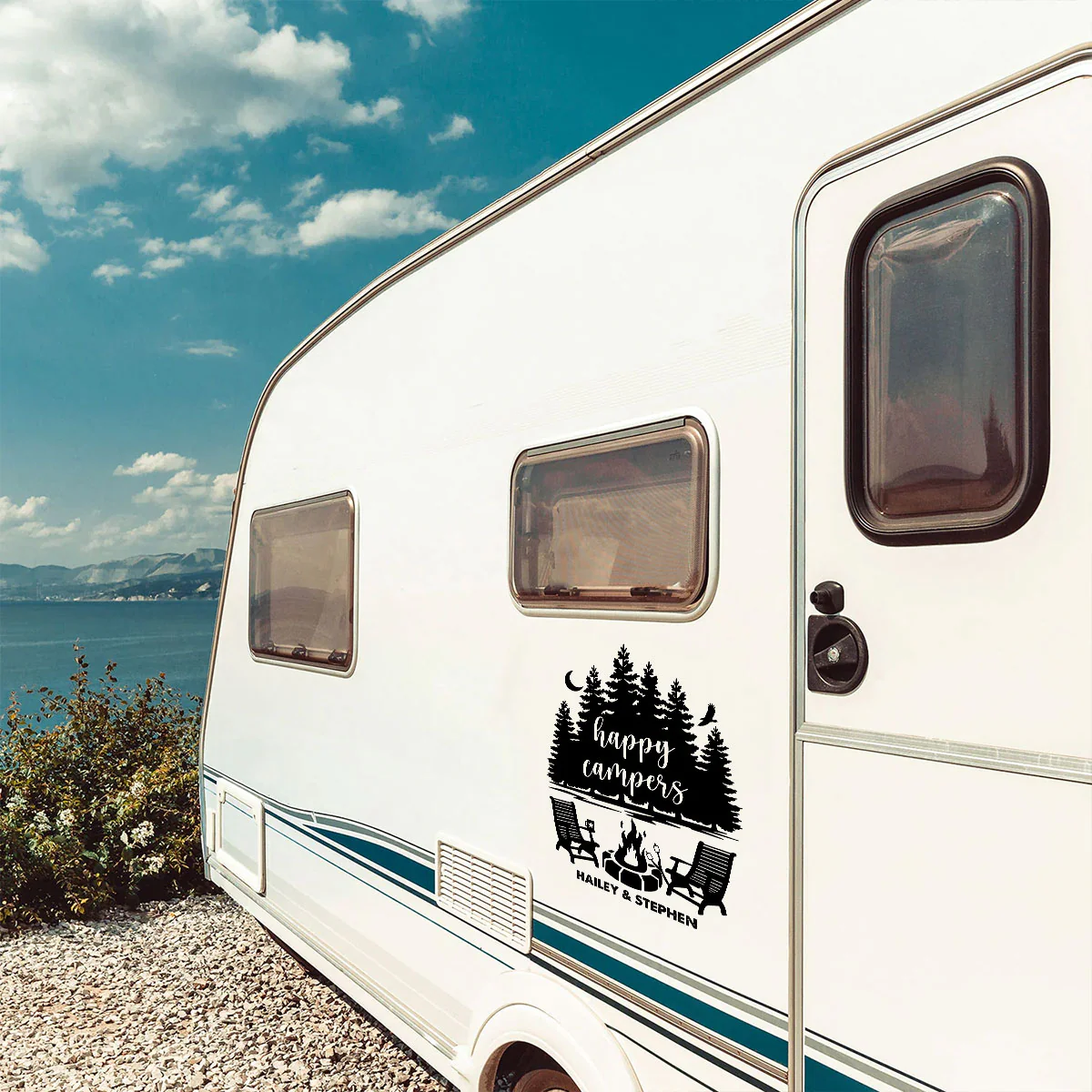 Our Happy Place - Personalized Custom Decal - Image 5