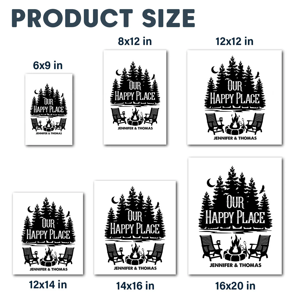 Our Happy Place - Personalized Custom Decal - Image 8