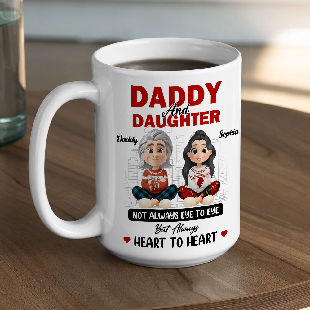 Our Hearts Always Beat Together - Personalized Custom Coffee Mug - Image 5