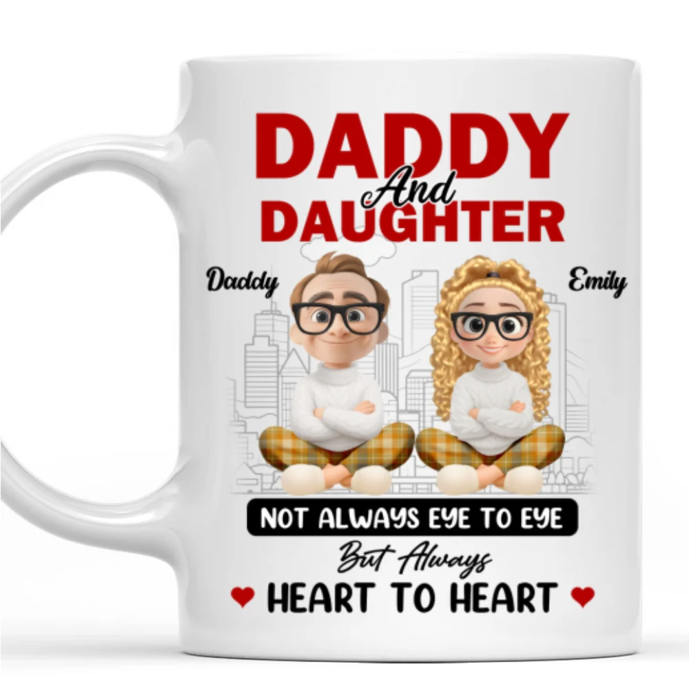 Our Hearts Always Beat Together - Personalized Custom Coffee Mug - Image 7