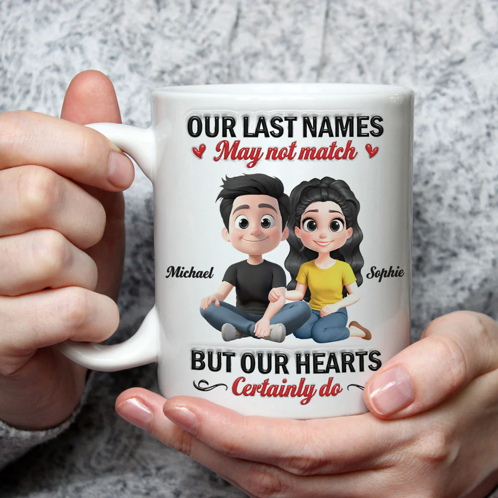 Our Hearts Are Truly Connected - Personalized Custom 3D Inflated Effect Mug - Image 3