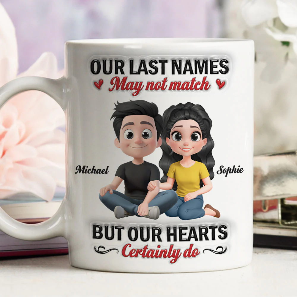 Our Hearts Are Truly Connected - Personalized Custom 3D Inflated Effect Mug - Image 4