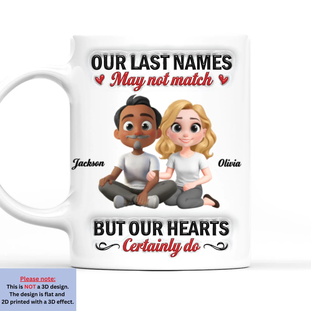 Our Hearts Are Truly Connected - Personalized Custom 3D Inflated Effect Mug - Image 6