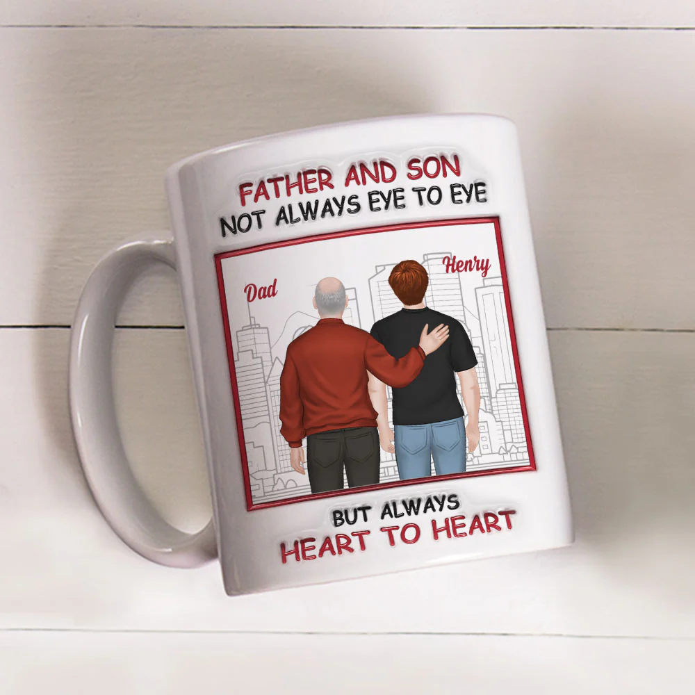 Our Hearts Beat In Harmony - Personalized Custom 3D Inflated Effect Mug - Image 3