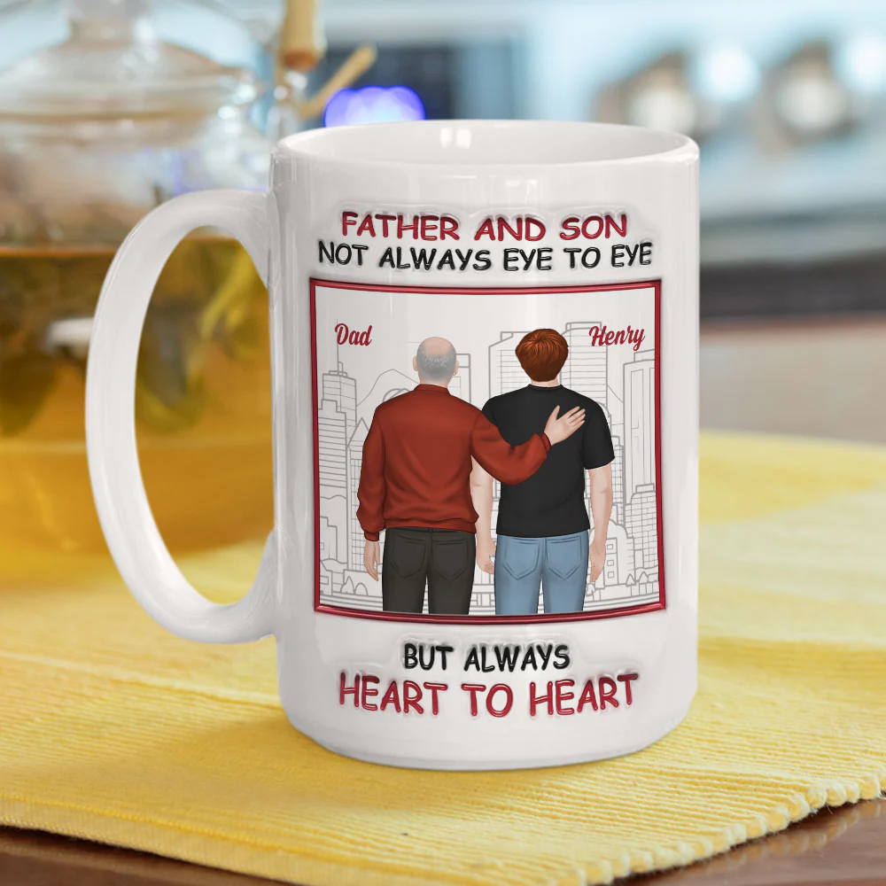 Our Hearts Beat In Harmony - Personalized Custom 3D Inflated Effect Mug - Image 5