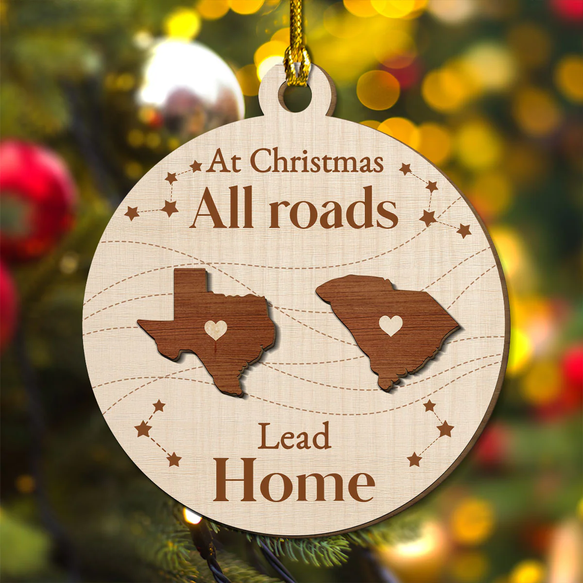 Our Home - Personalized Custom Freeshape 2-Layered Wood Ornament - Image 4