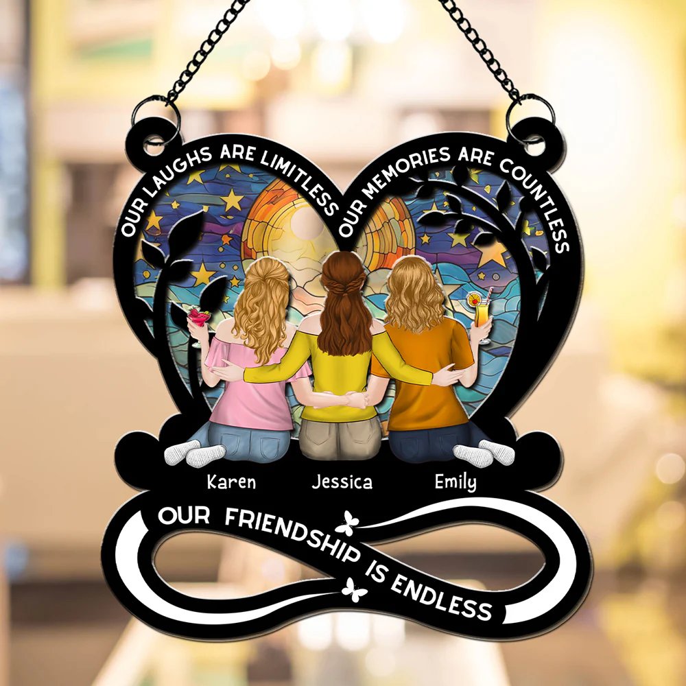 Our Laughs Are Limitless - Personalized Custom Suncatcher - Image 2